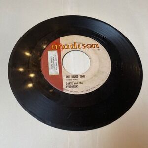 Dante and the Evergreens 45 RPM‎ Record The Right Time Alley-Oop Madison